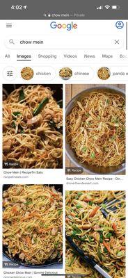 Chow mein according to Wikipedia, the entire rest of the internet, and every other Chinese restaurant I've eaten at.