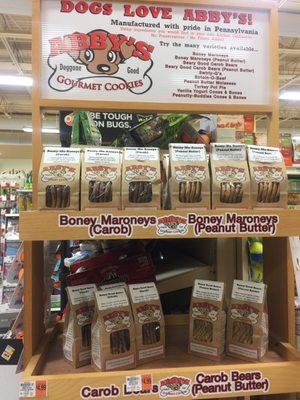 Gourmet cookies for dogs available  at this Weis store - along with crate pads and a large selection of pet items here at Bloomsburg!