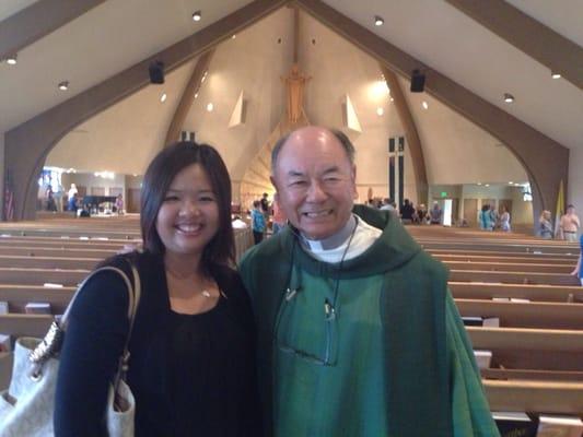 Father Hyatsu smiled for the picture and was unsure what the occasion was. Hahaha!