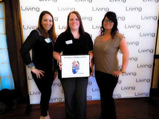 Allie, Julie and Ashley at the BCL Peoples Choice Awards No.1 Chiropractors office! 2015