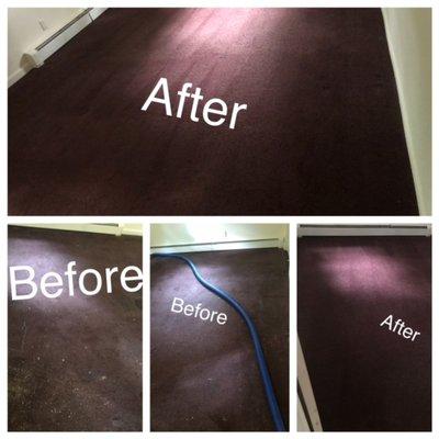 Check out some before and after pictures from one of our satisfied customers! They were planning on ripping it up and putting new carpet in.