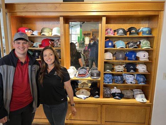 We even grabbed a pic with my son and Bex near the cool merch!