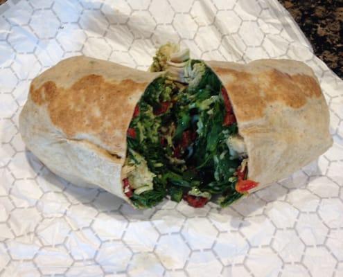 Pesto chicken wrap