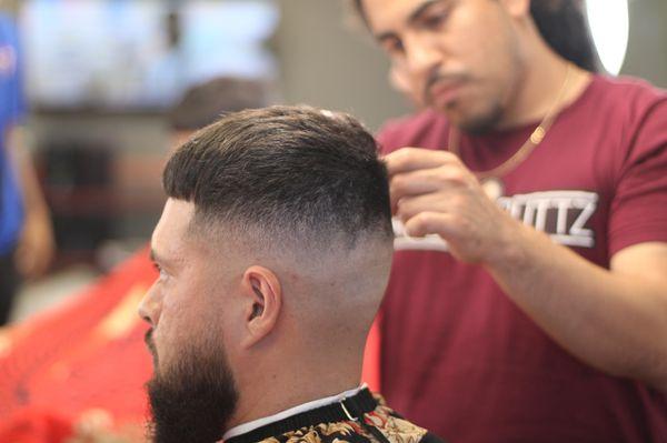 Mid fade beard line up