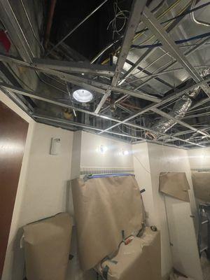 Ceiling replacement and repair,patch & paint in commercial building