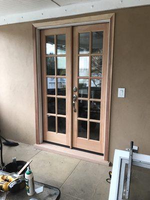 New French doors in Monterey Park.