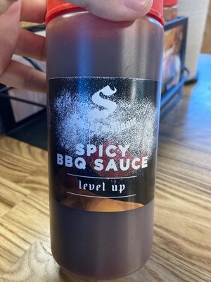 Spicy sauce on the table