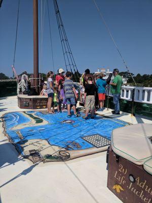 On board the pirate ship