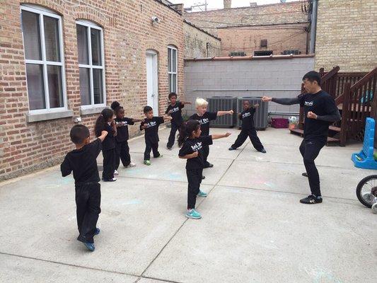 Children martial arts class is once a week