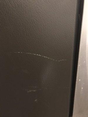 Scratched refrigerator