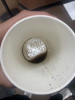 The coffee I got had curdled creamer in it & when I dumped it out - yuck! Definitely won't be back or recommending