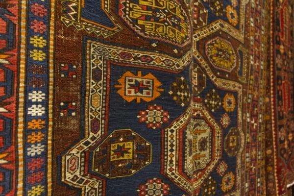 Up-close view of a Russian Soumak carpet - circa WWII.