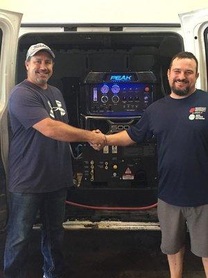 Owner Scott Seddens with his top of the line equipment.