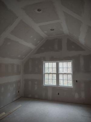 Finished sheetrock installation