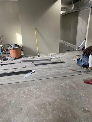 Install flooring