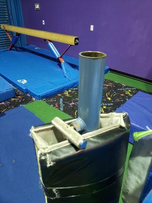 Pole at end of bouncy house