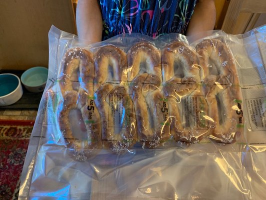 Vacuum sealed pretzels for later!