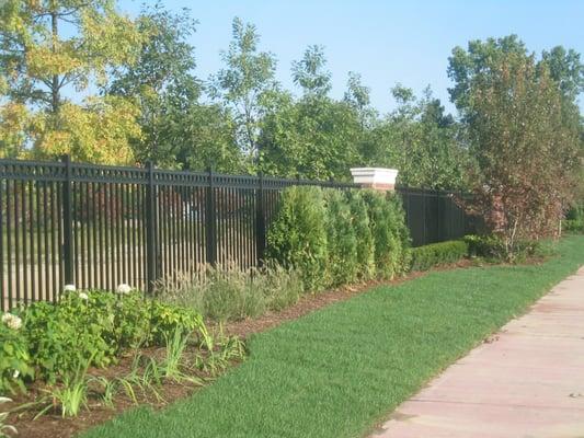 R-20 Black Aluminum Fence w/ Circles and BeFree Posts