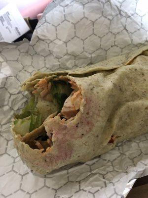 Got lipstick on my wrap. Lol and it was so good!