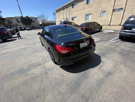 My Mercedes Benz CLA 250 after detail