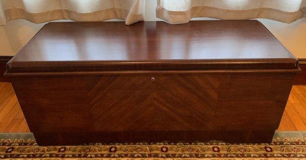 My Mother's newly refinished hope chest