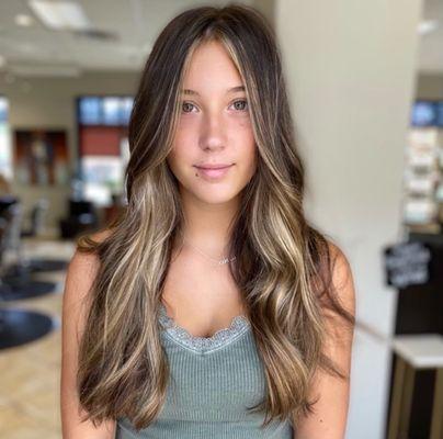 balayage + cut by allison