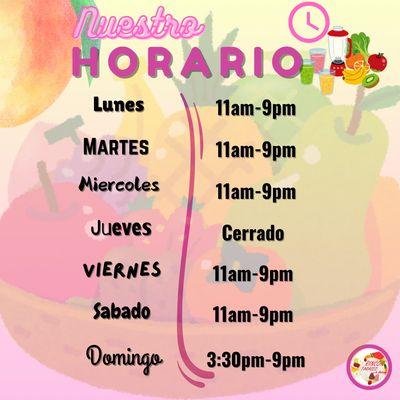 Horario de atención