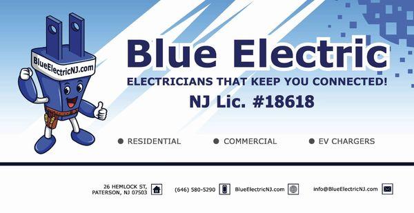 Blue Electric, NJ License No. 18618