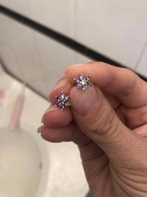 stones in both earrings missing after 2 weeks.