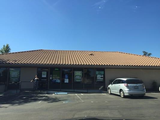 The IdentoGO TSA PREcheck fingerprint and payment office is inside the H&R Block office.