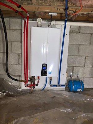 Tankless water heater install