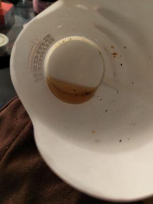 Oil at the bottom of my smashed tots cup