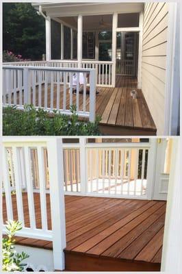 Deck restoration and staining by J&L!!  www.jlwindowcleaning.com