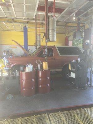 Oil change and inspection on my Bronco