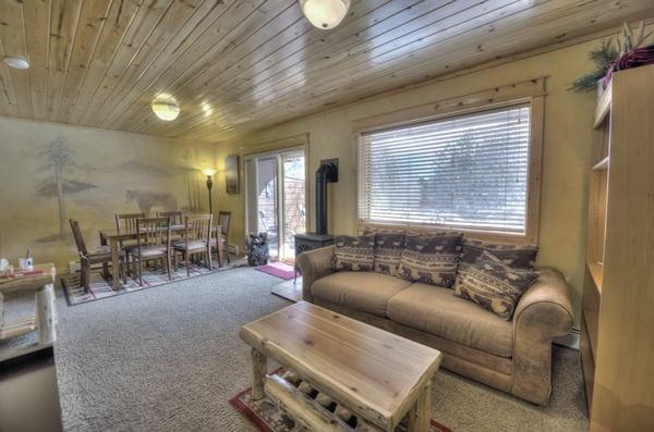 Downstairs living room and dining room