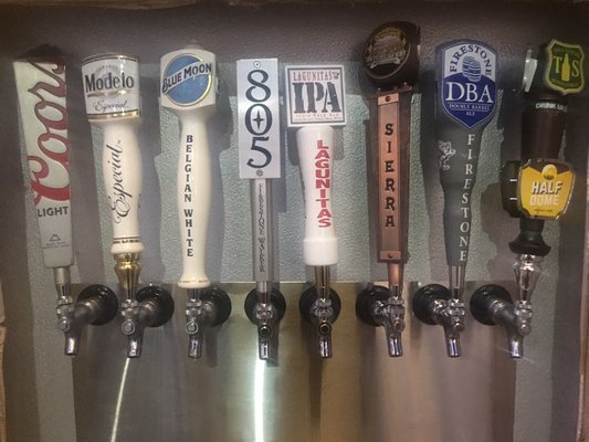 Over 9 Beers on Tap, Different wines and coming soon mixed drinks & Margaritas!