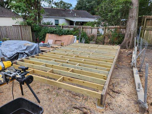 Foundation for a deck