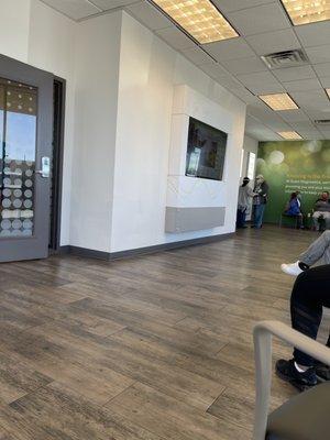 Very clean and well spaced waiting area