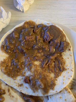 Carne guisada taco