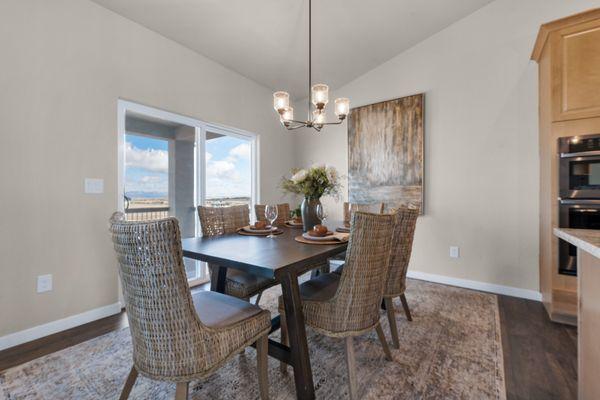 Large Dining Area With Access To Oversized Covered And Uncovered Deck.