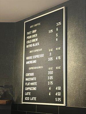 Drink Menu