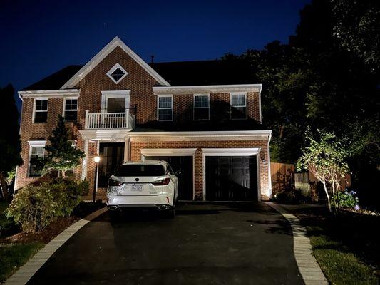 Repaved driveway with paver border