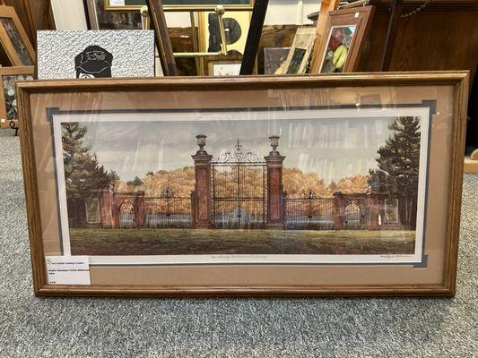 Bucknell University Christy Mathewson Gates- framed.