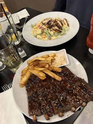 BBQ Ribs and Tortalini Pasta