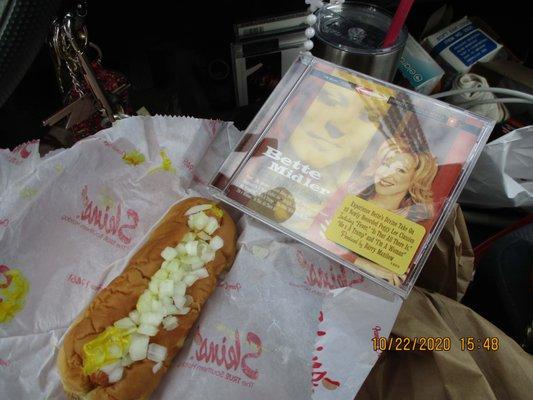 Skins' Hotdogs / Greer: You get a sense of thhe size of the Dog, next to a CD.