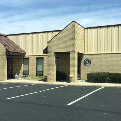 Front of the building & parking lot.