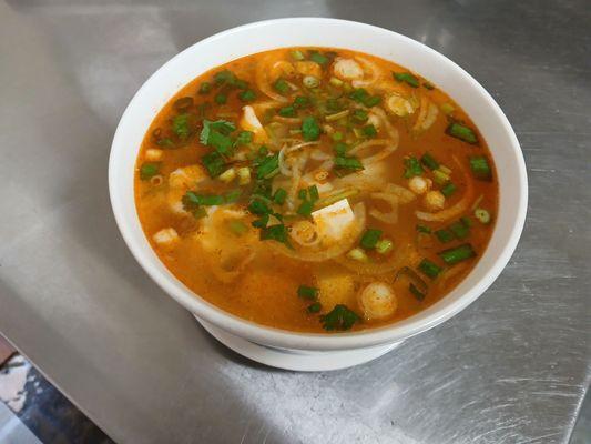 Thai Spicy Seafood Noodles Soup