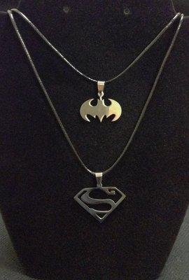 Batman and Superman Necklaces for men or women.