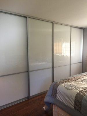 white painted glass