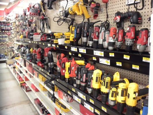 Wide selection of hand and power tools